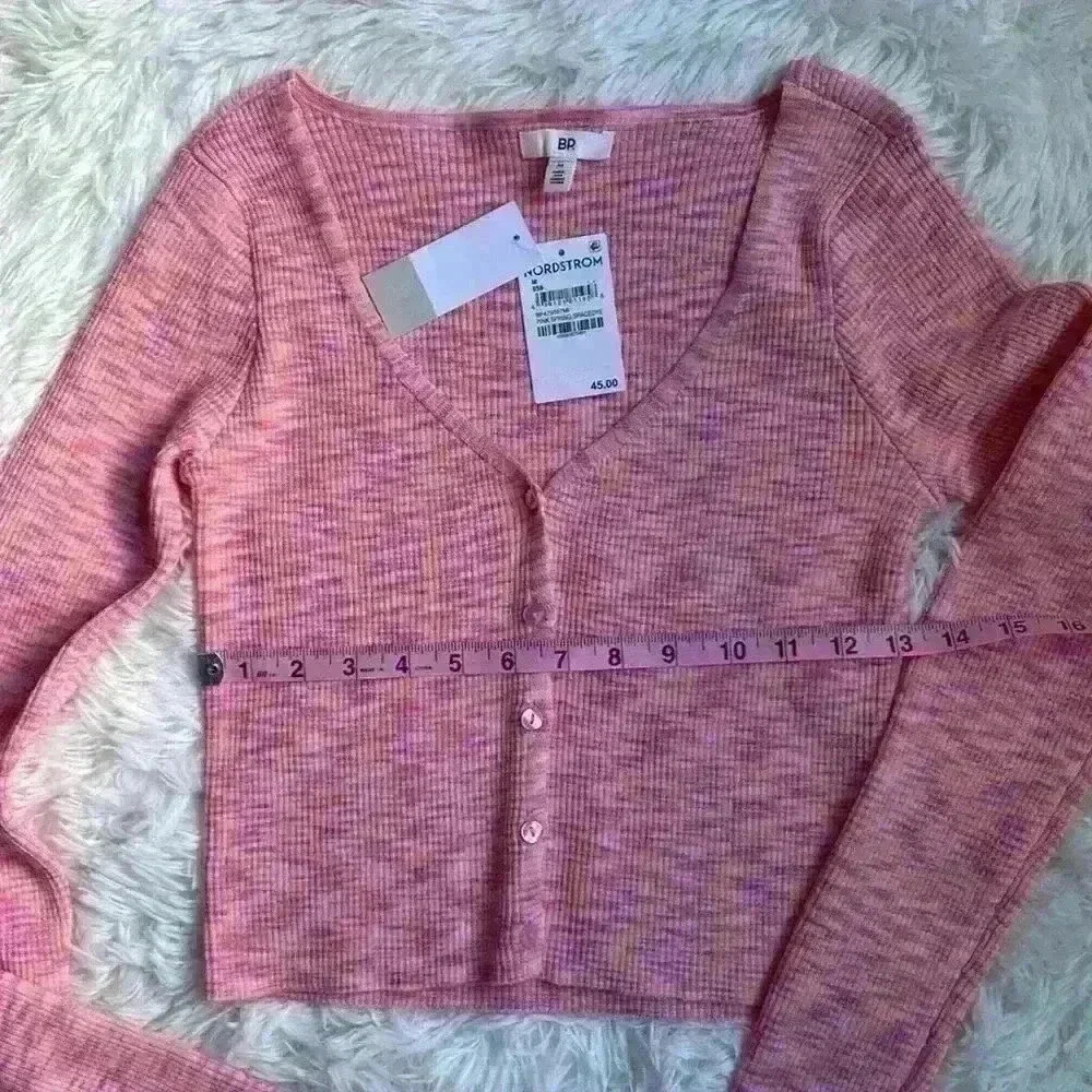 BP Nordstrom’s Pink Space dye cardigan. Size Medium. NWT. - Picture 4 of 5